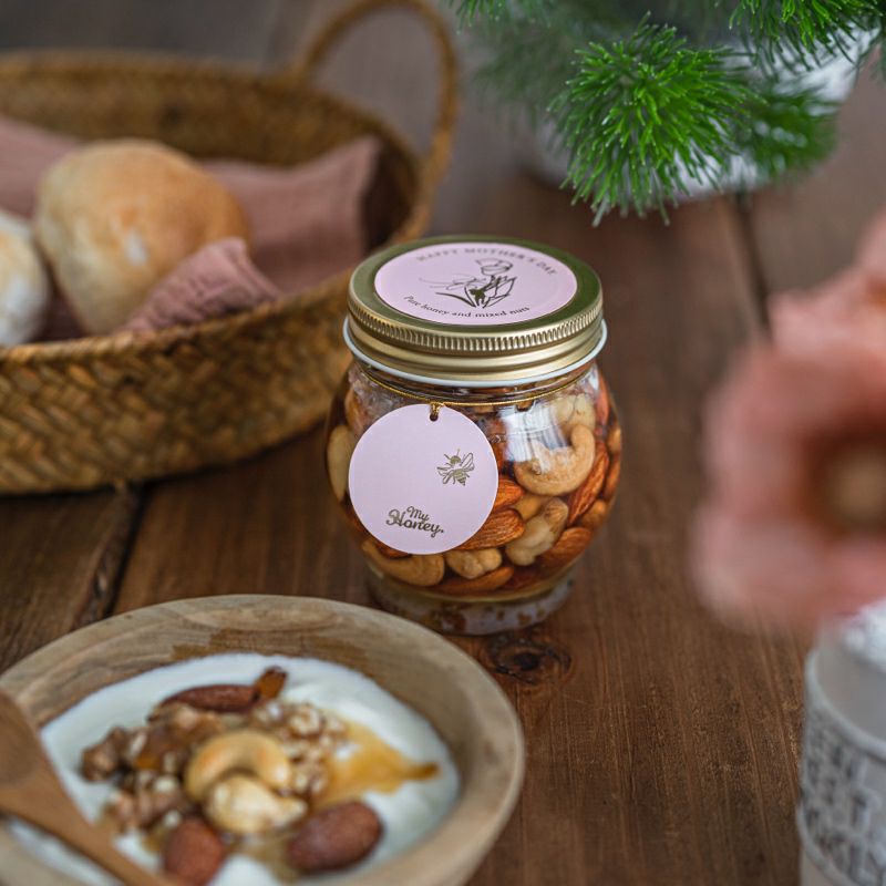 ナッツの蜂蜜漬け L(200g)＆Leap3枚入りクリアケース入り